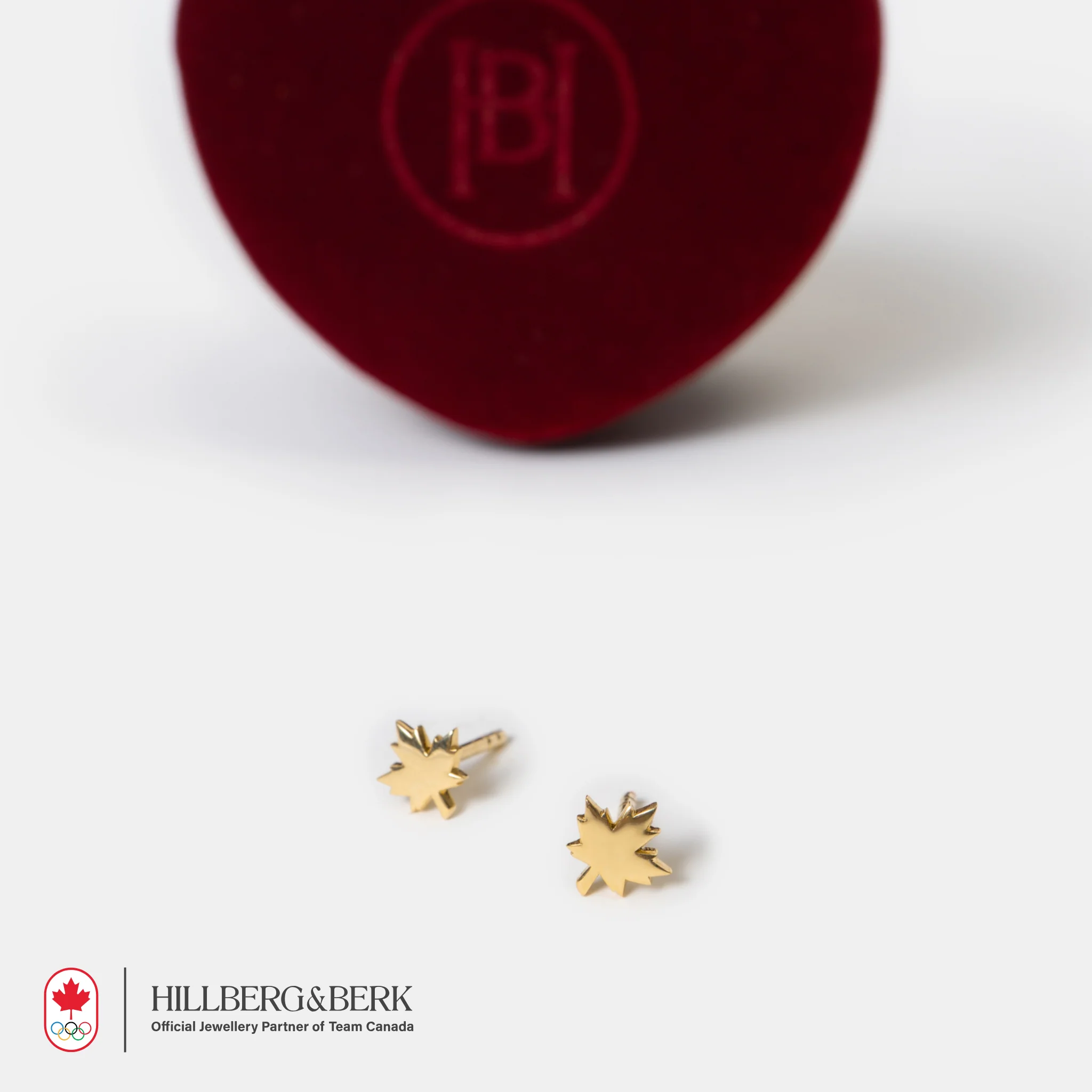 10k Maple Leaf Stud Earrings - Image 4