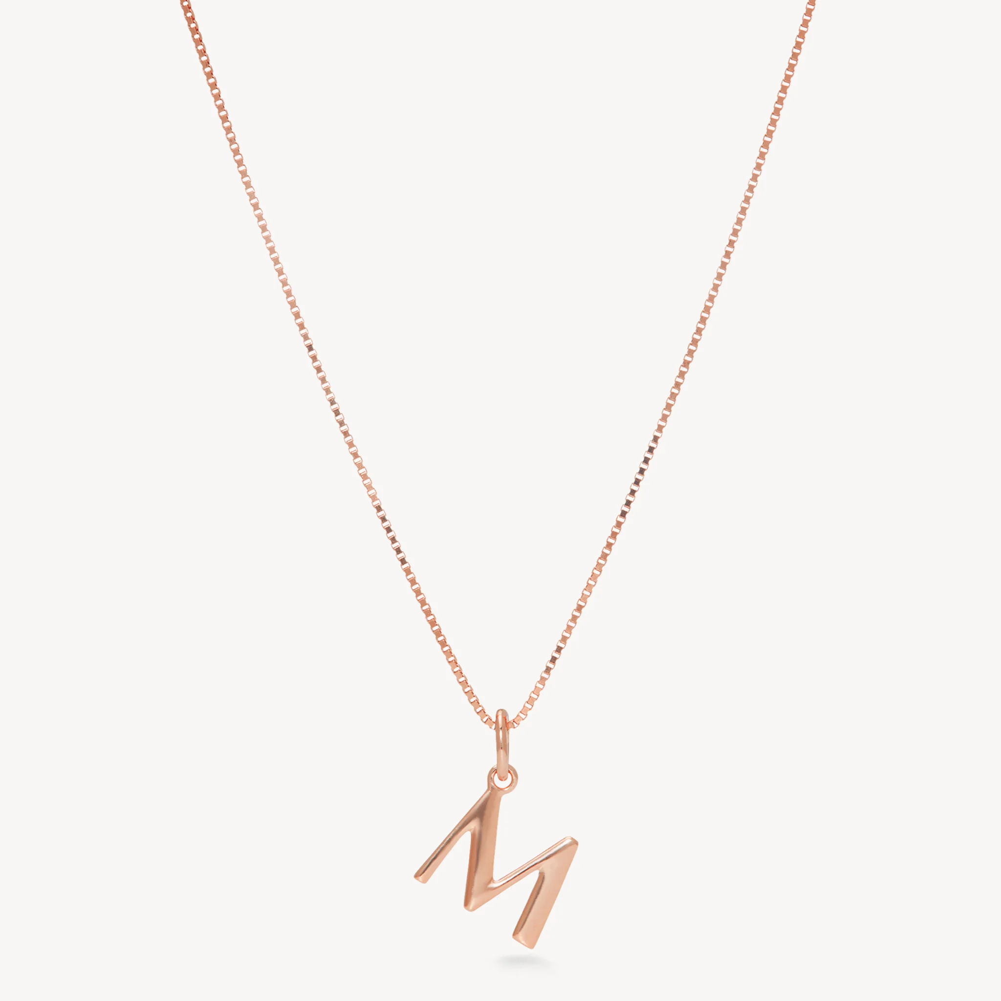 14k Rose Gold Vermeil Letter Necklace - Image 15