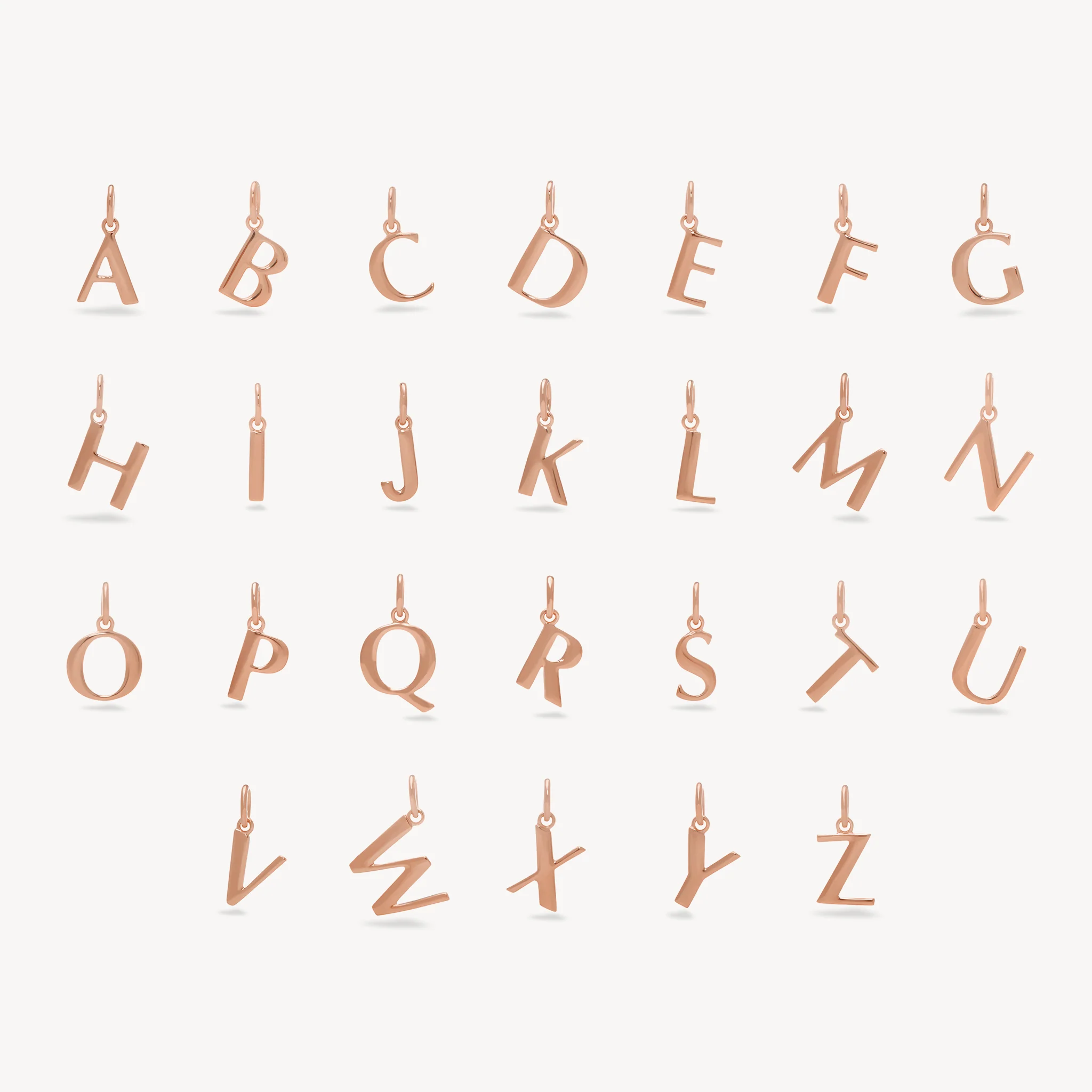 14k Rose Gold Vermeil Letter Necklace - Image 3