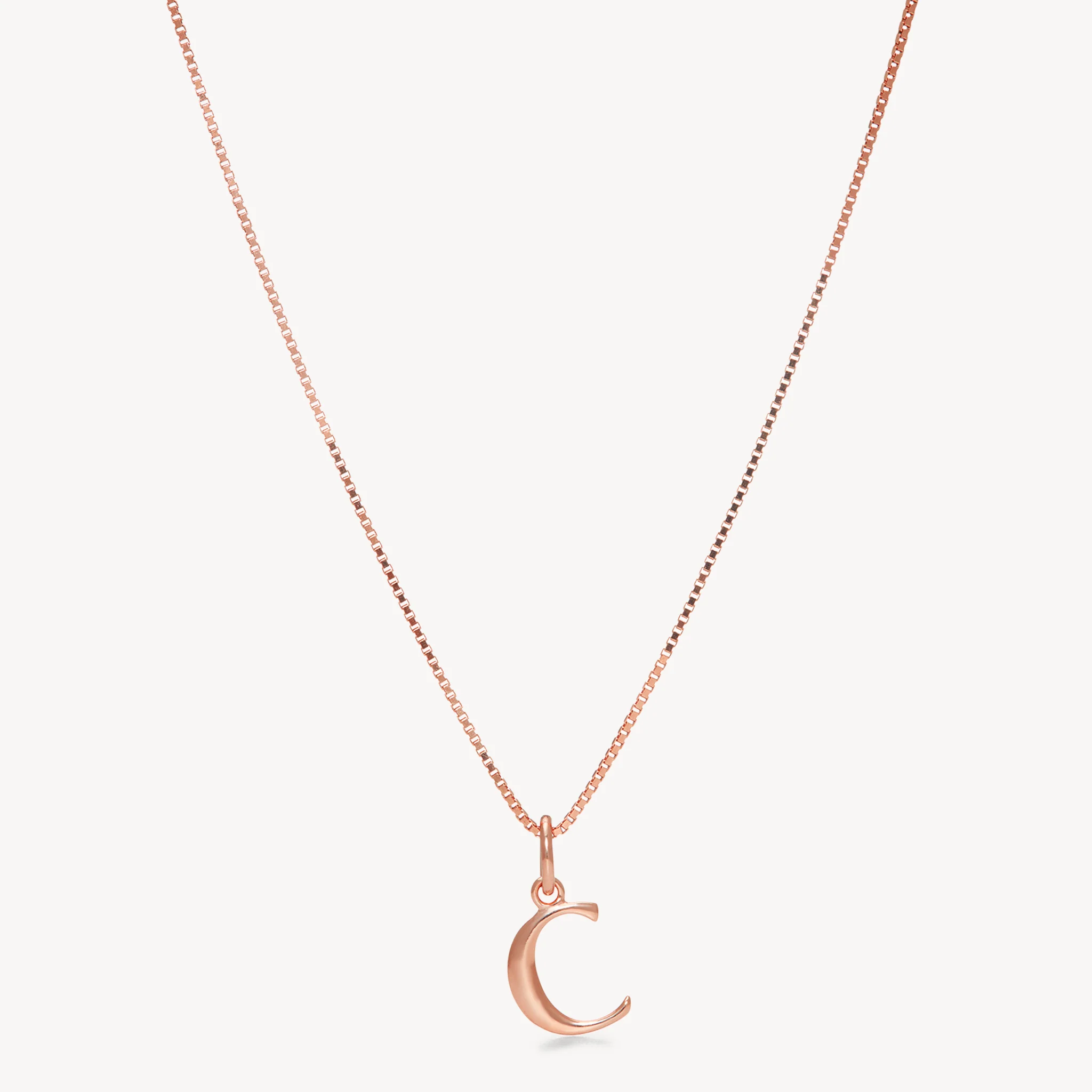 14k Rose Gold Vermeil Letter Necklace - Image 5