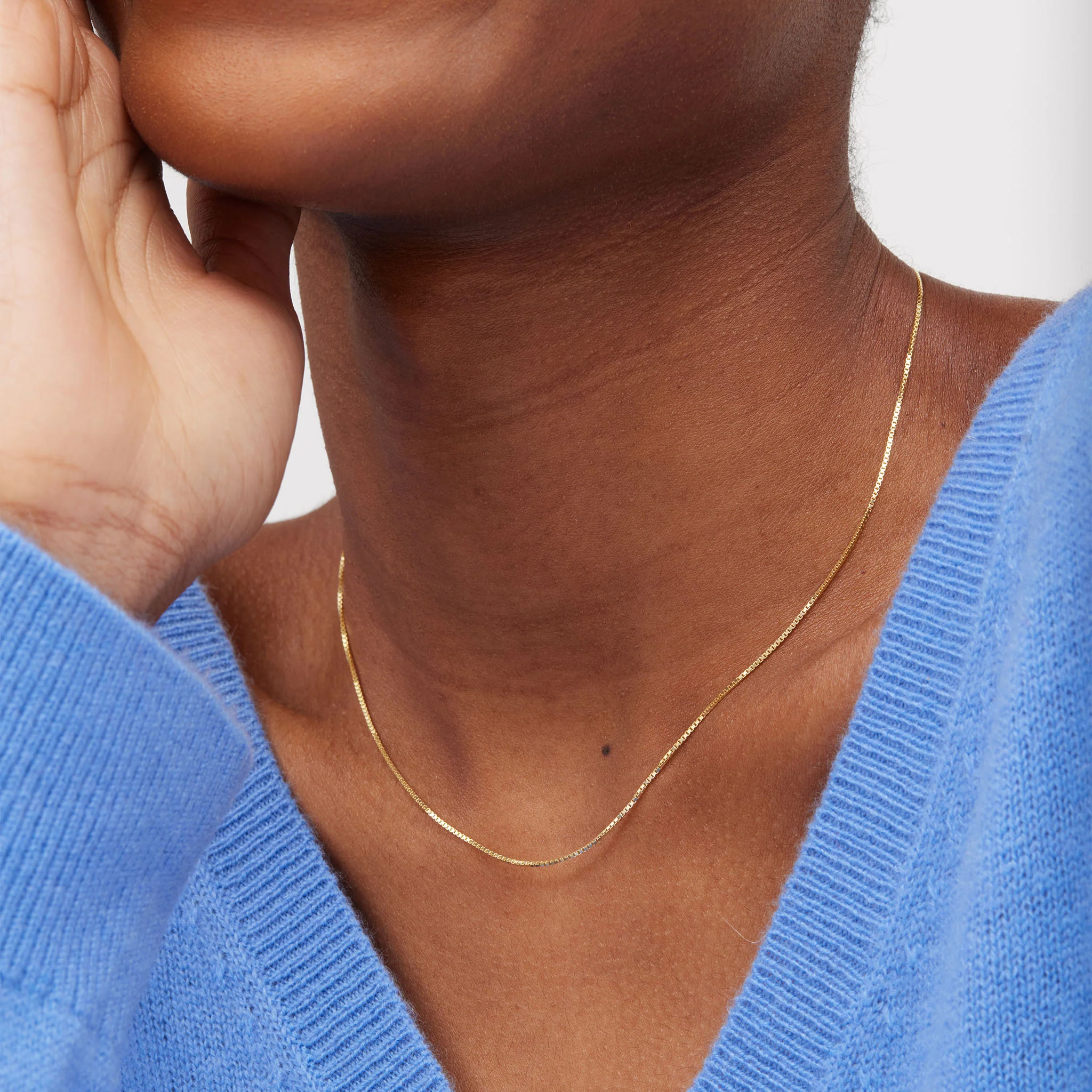 Box Chain Slider Necklace - Image 3