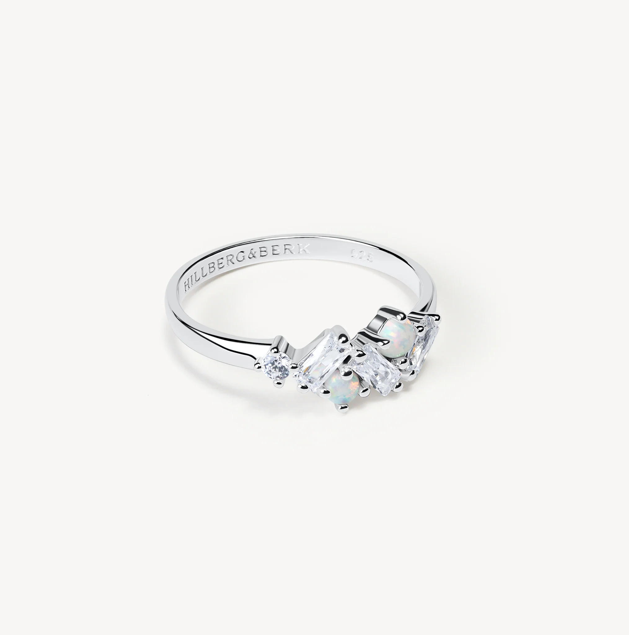 Baguette Opal Cluster Stacking Ring - Image 8