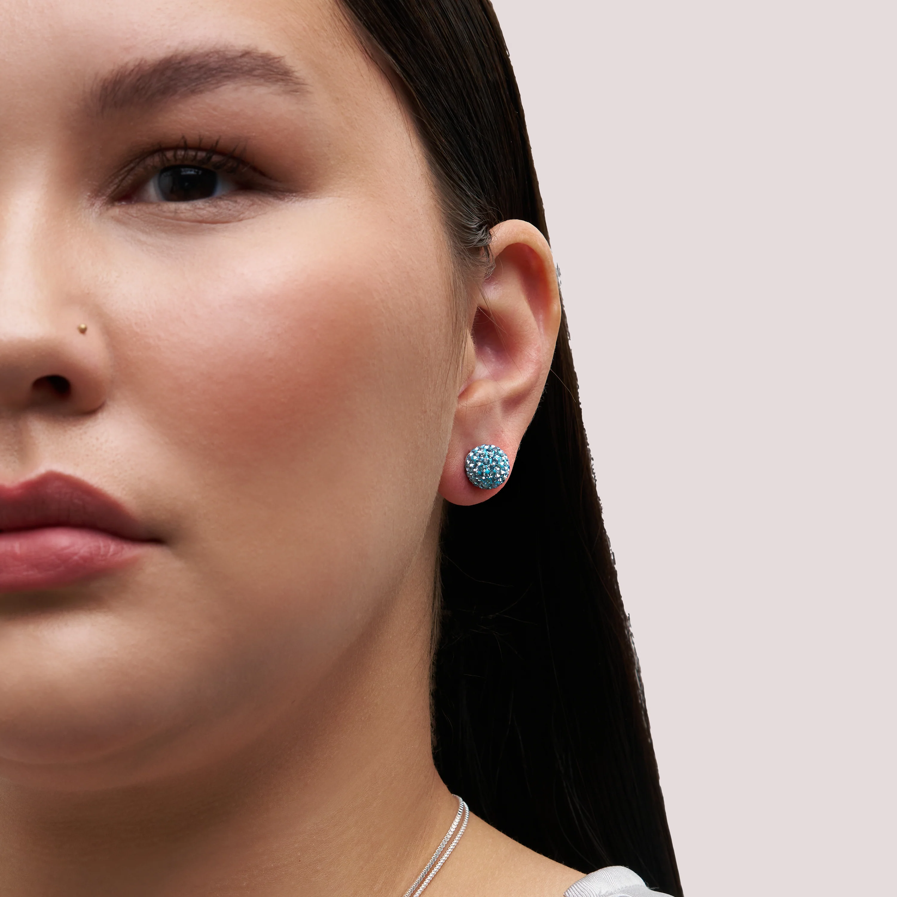 Medium Birthstone Sparkle Ball™ Stud Earrings - Image 5