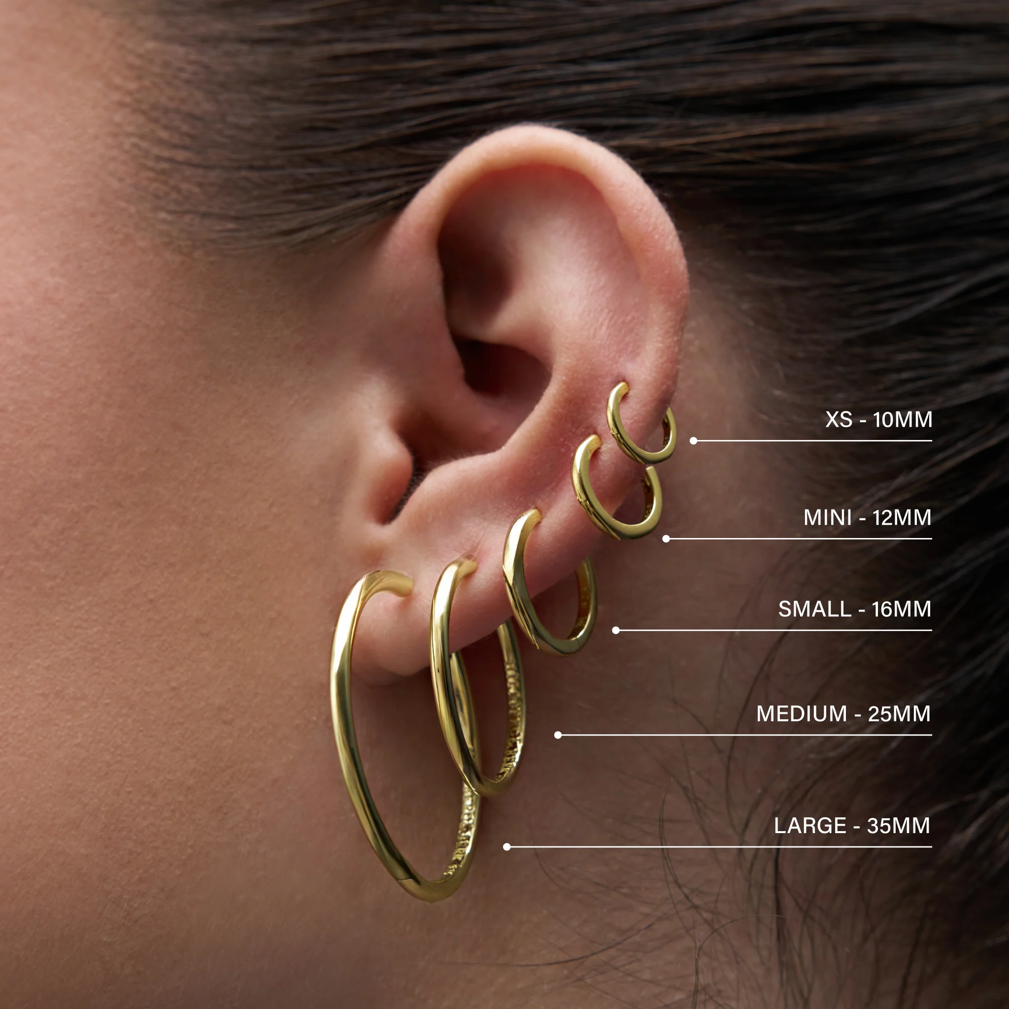 Small Pavé Hoop Earrings - Image 3