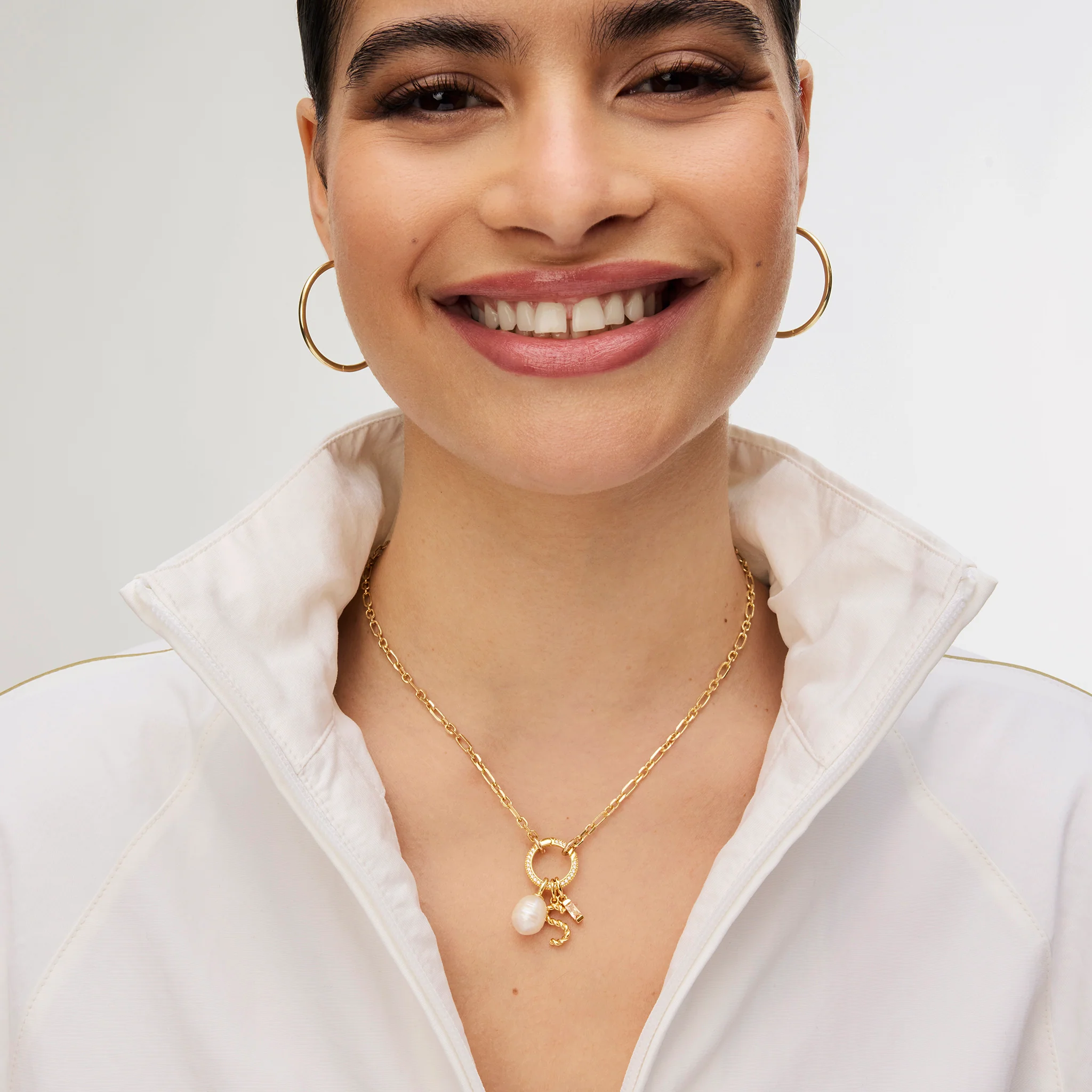 Figaro Chain Charm Necklace Base - Image 3