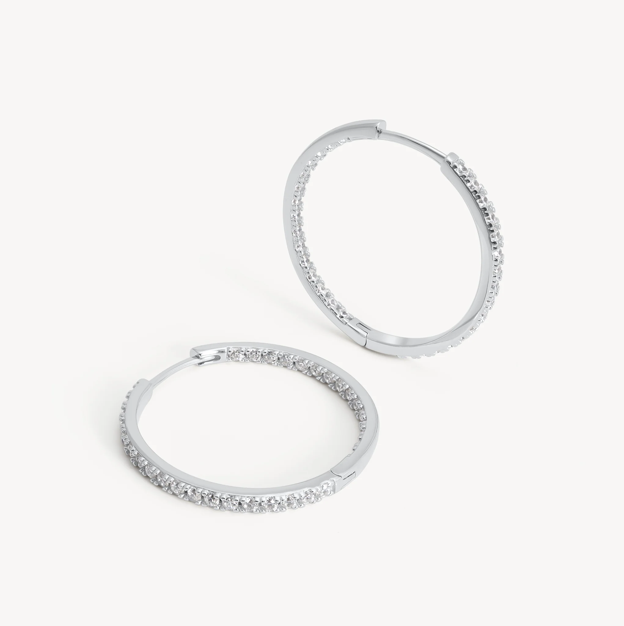 Medium Pavé Hoop Earrings - Image 11