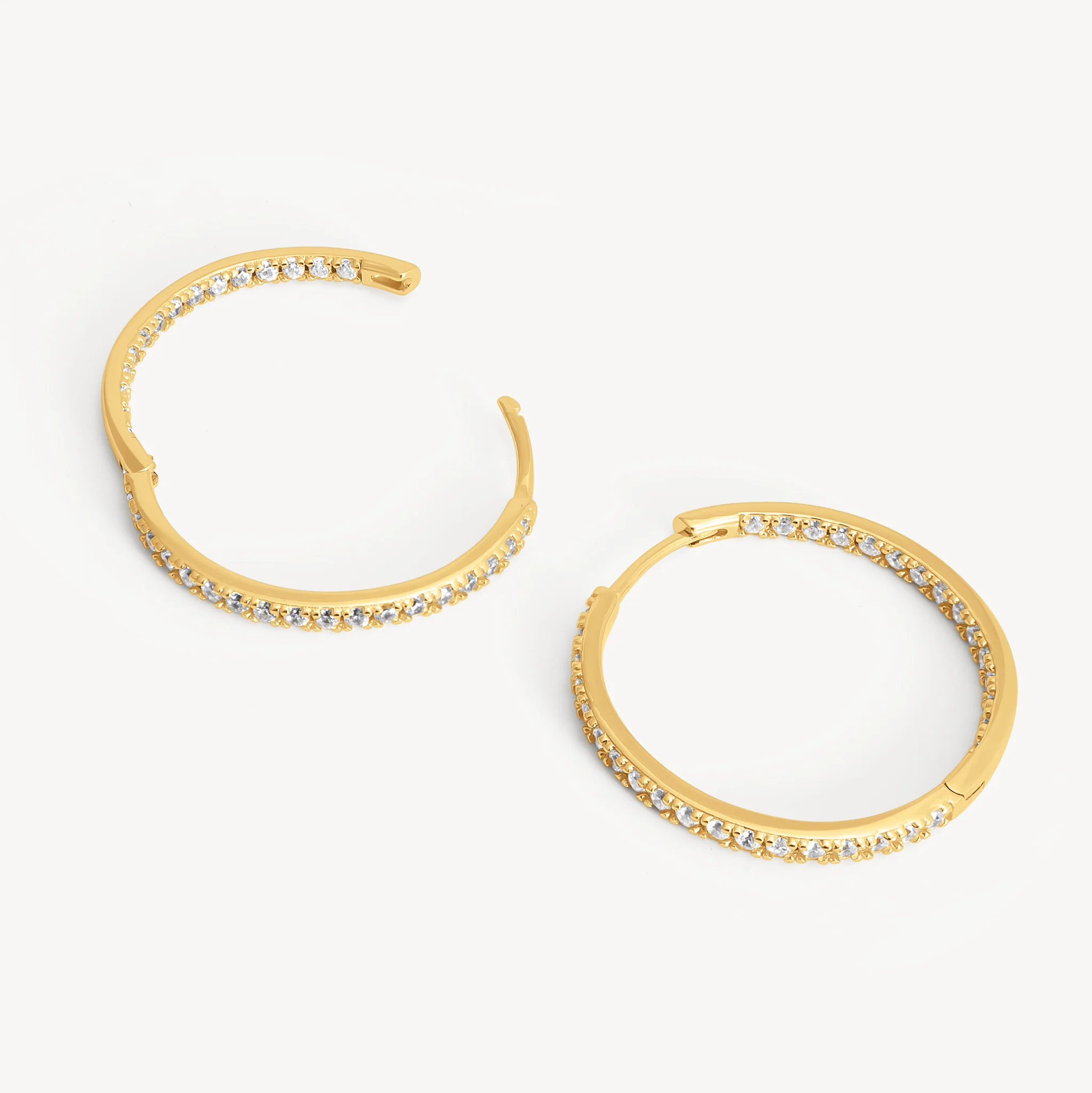 Medium Pavé Hoop Earrings - Image 4