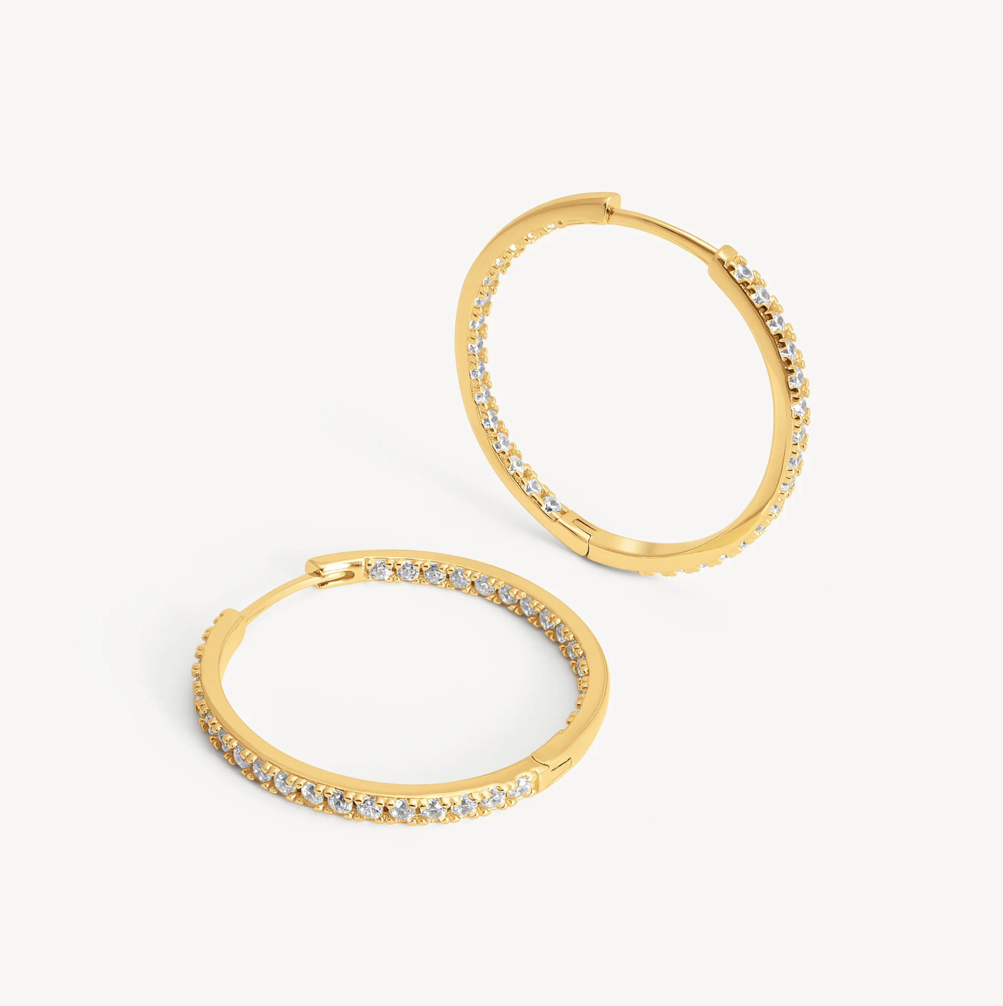 Medium Pavé Hoop Earrings - Image 5