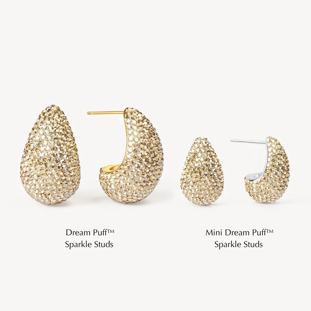Mini Dream Puff Sparkle Stud Earrings - Image 10
