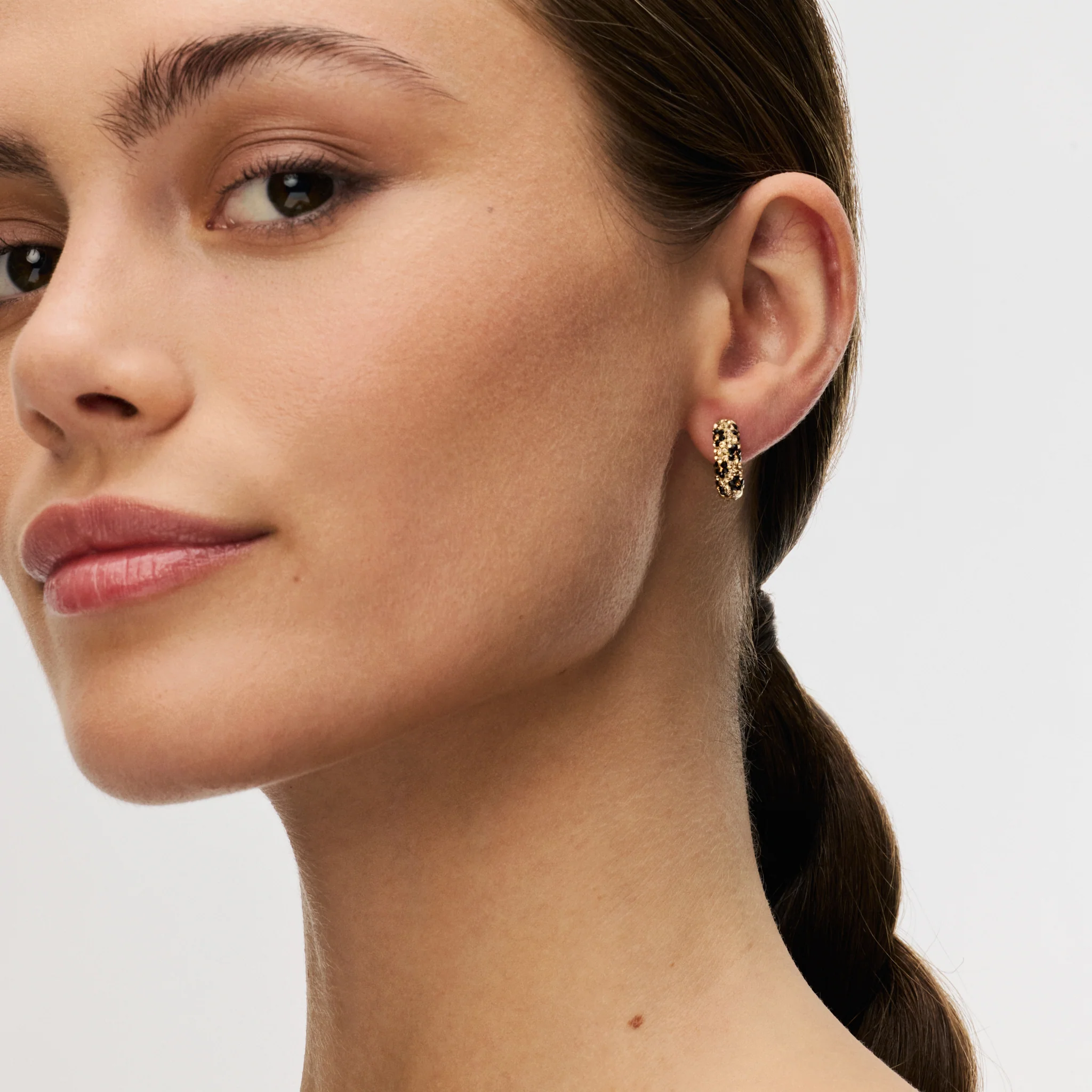 Small Sparkle Hoop Earrings - Image 6