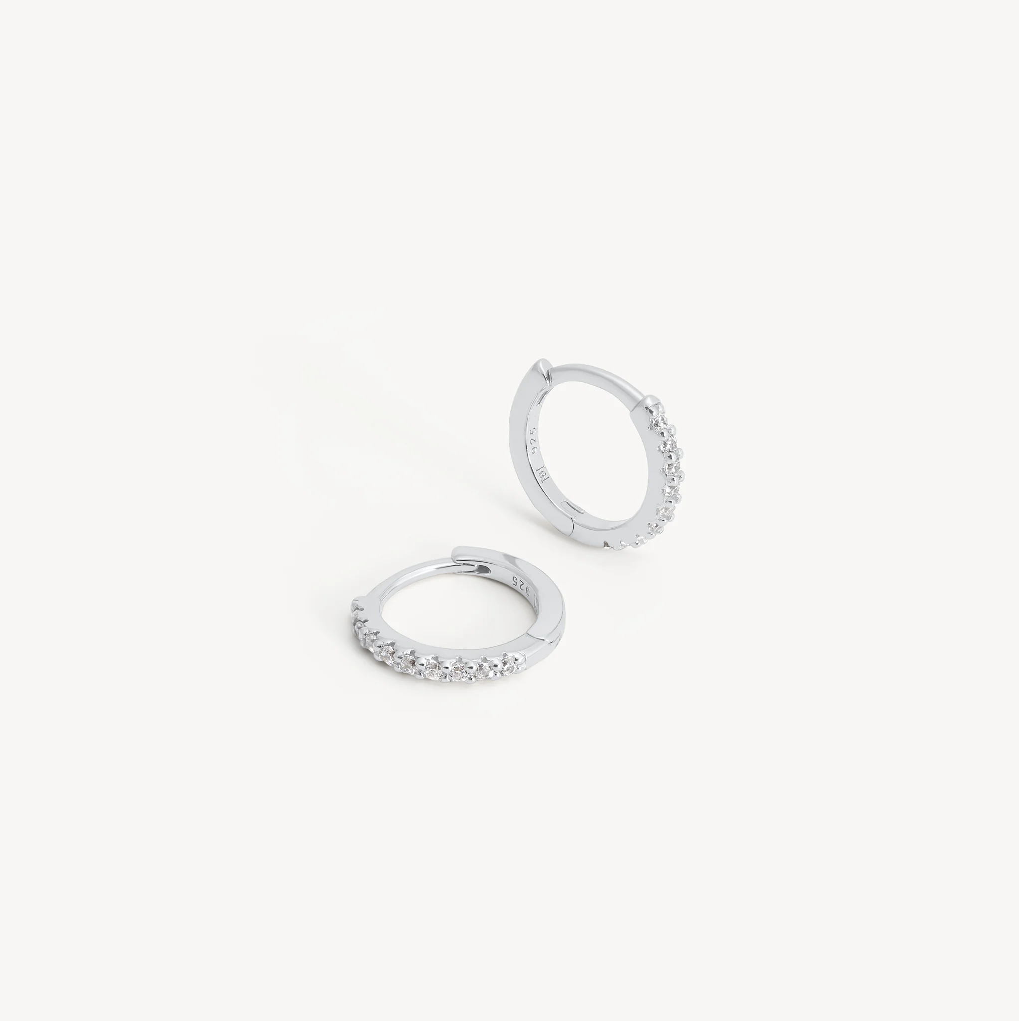 Mini Pavé Hoop Earrings - Image 13