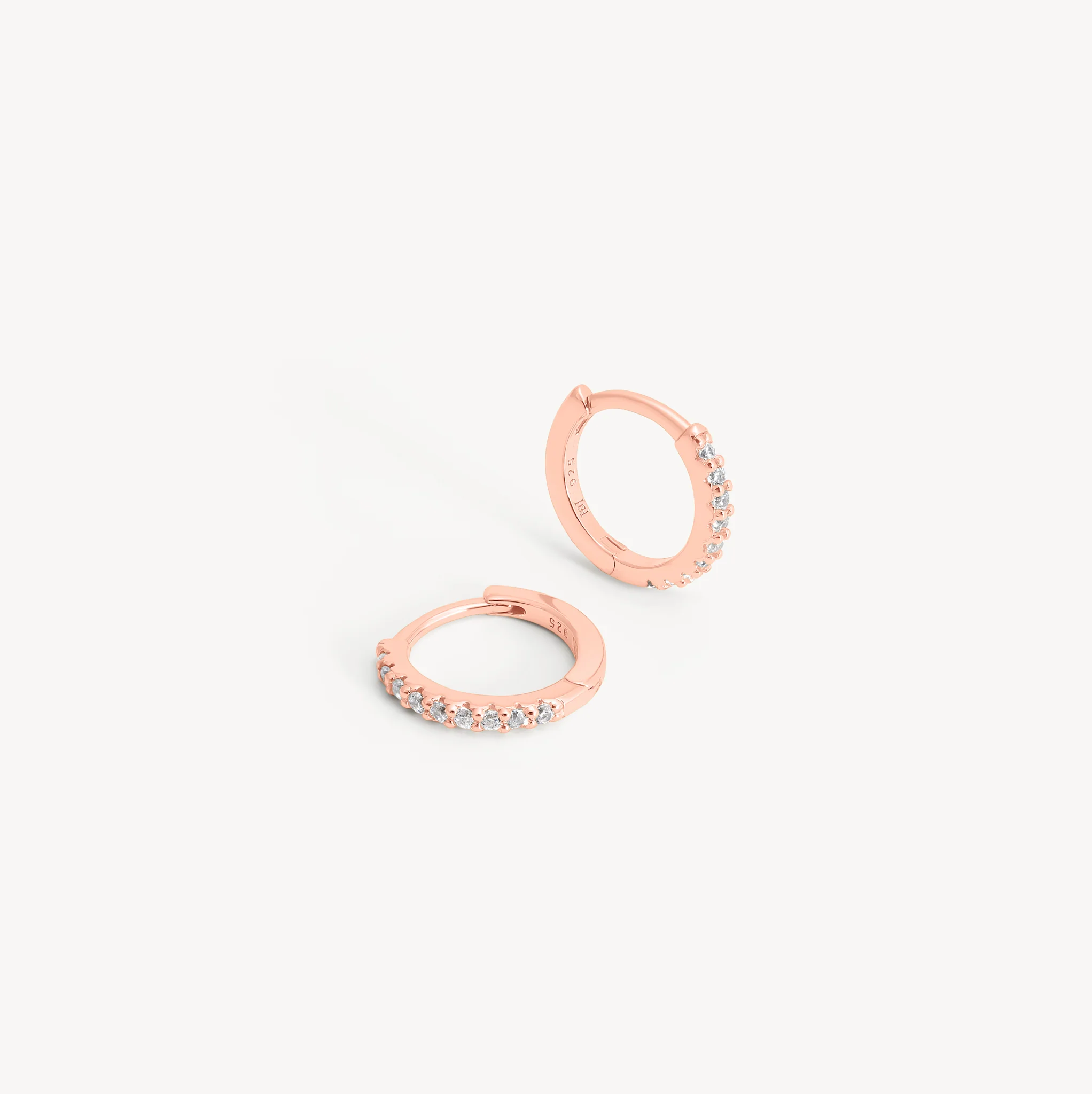 Mini Pavé Hoop Earrings - Image 9