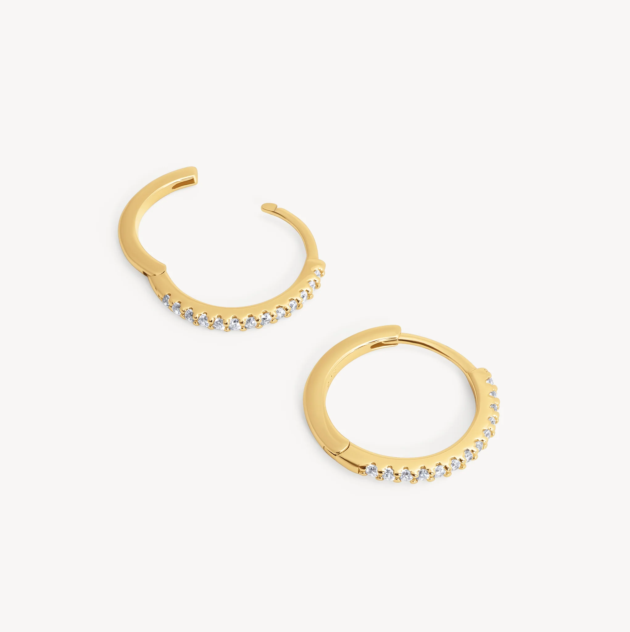 Small Pavé Hoop Earrings - Image 4