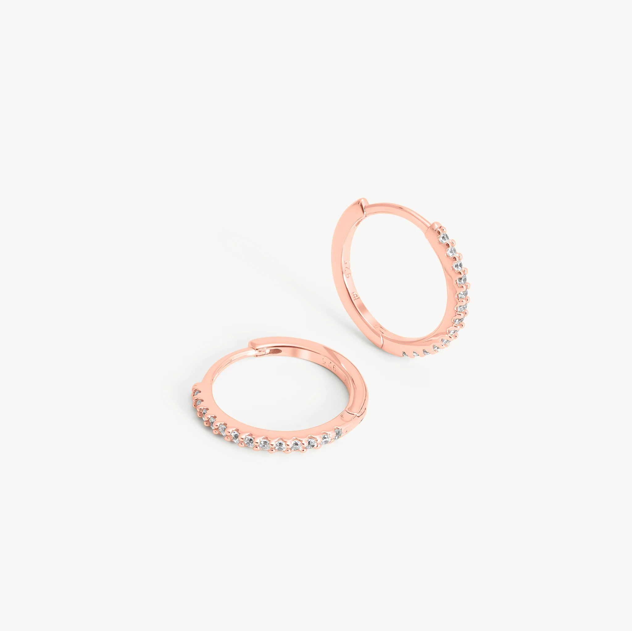 Small Pavé Hoop Earrings - Image 8