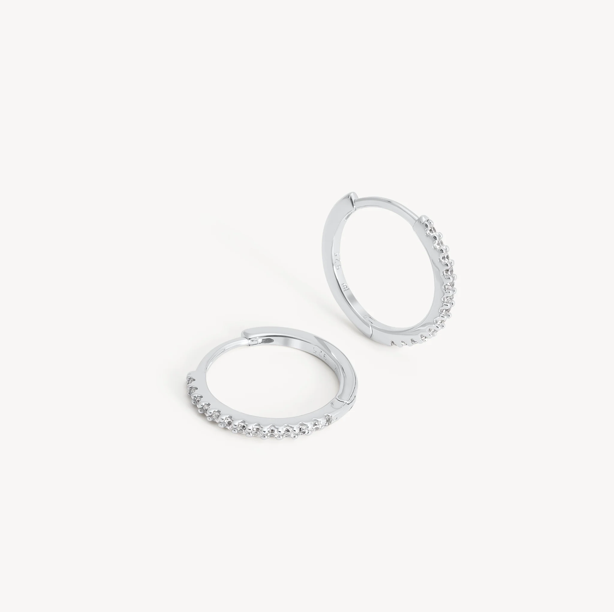Small Pavé Hoop Earrings - Image 9