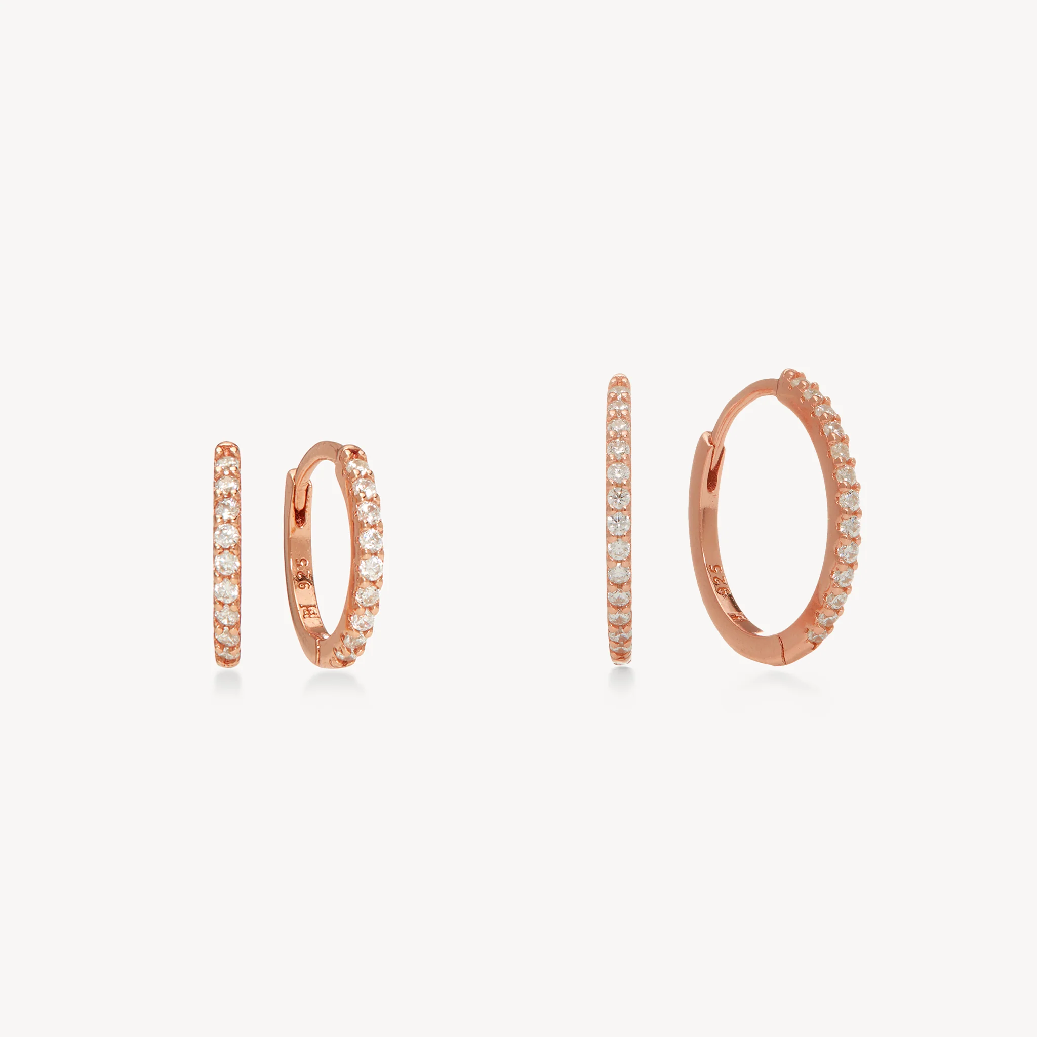 Pavé Hoop Earring Set - Image 3