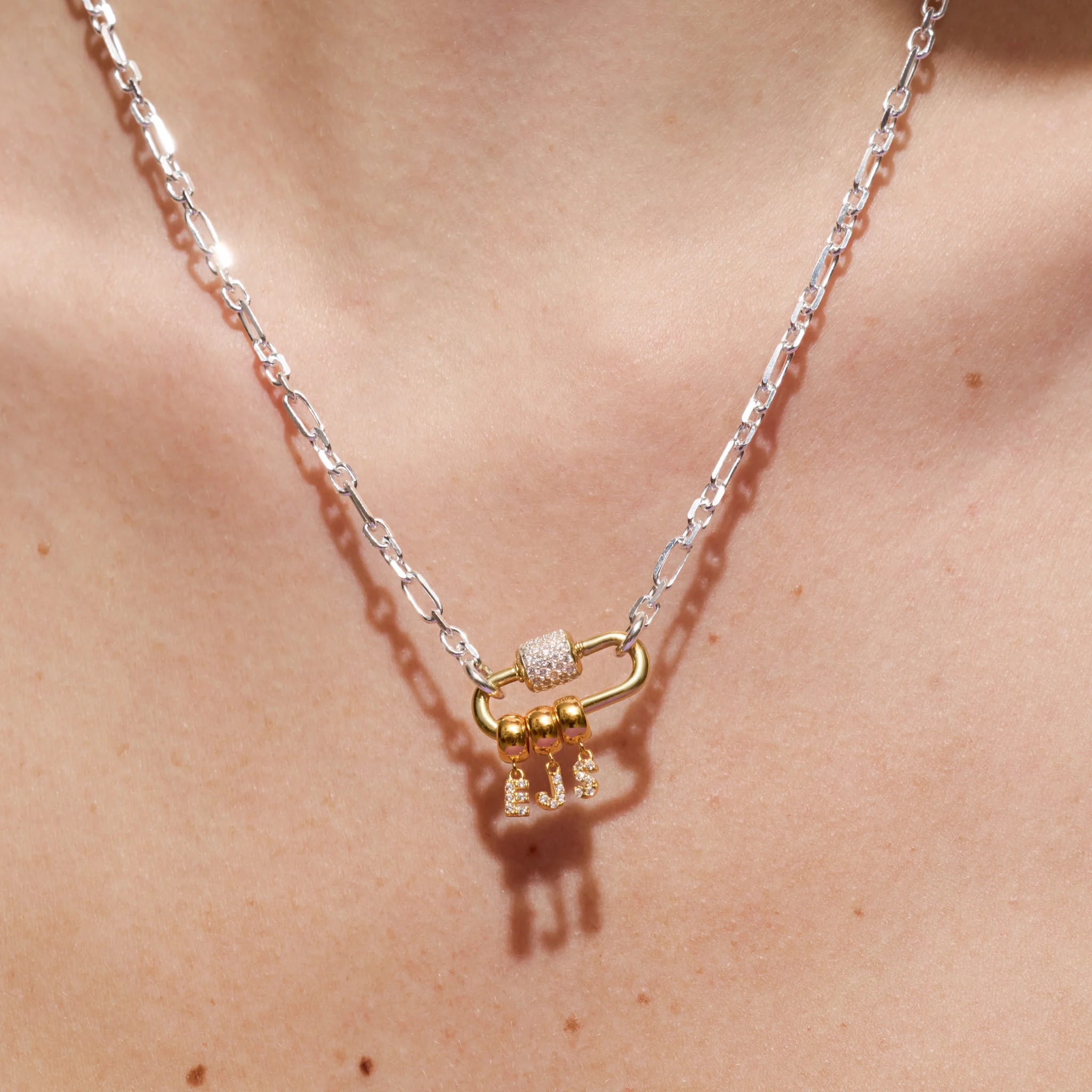 Pavé Letter Bead Charm - Image 3