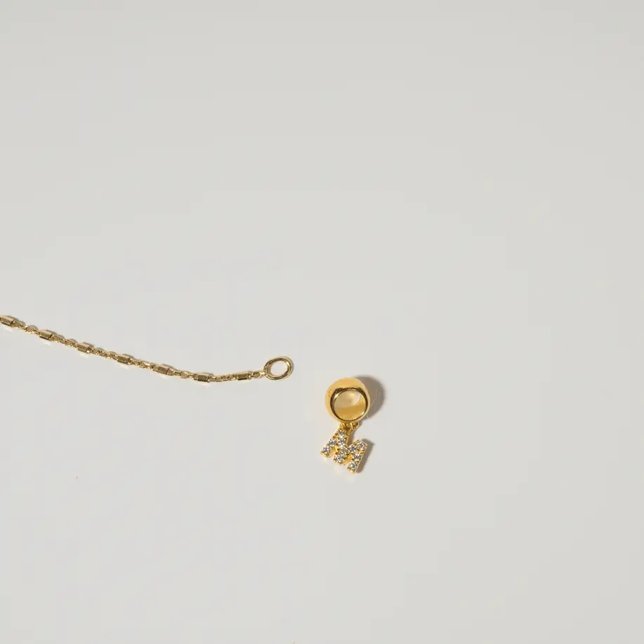Pavé Letter Bead Charm - Image 4
