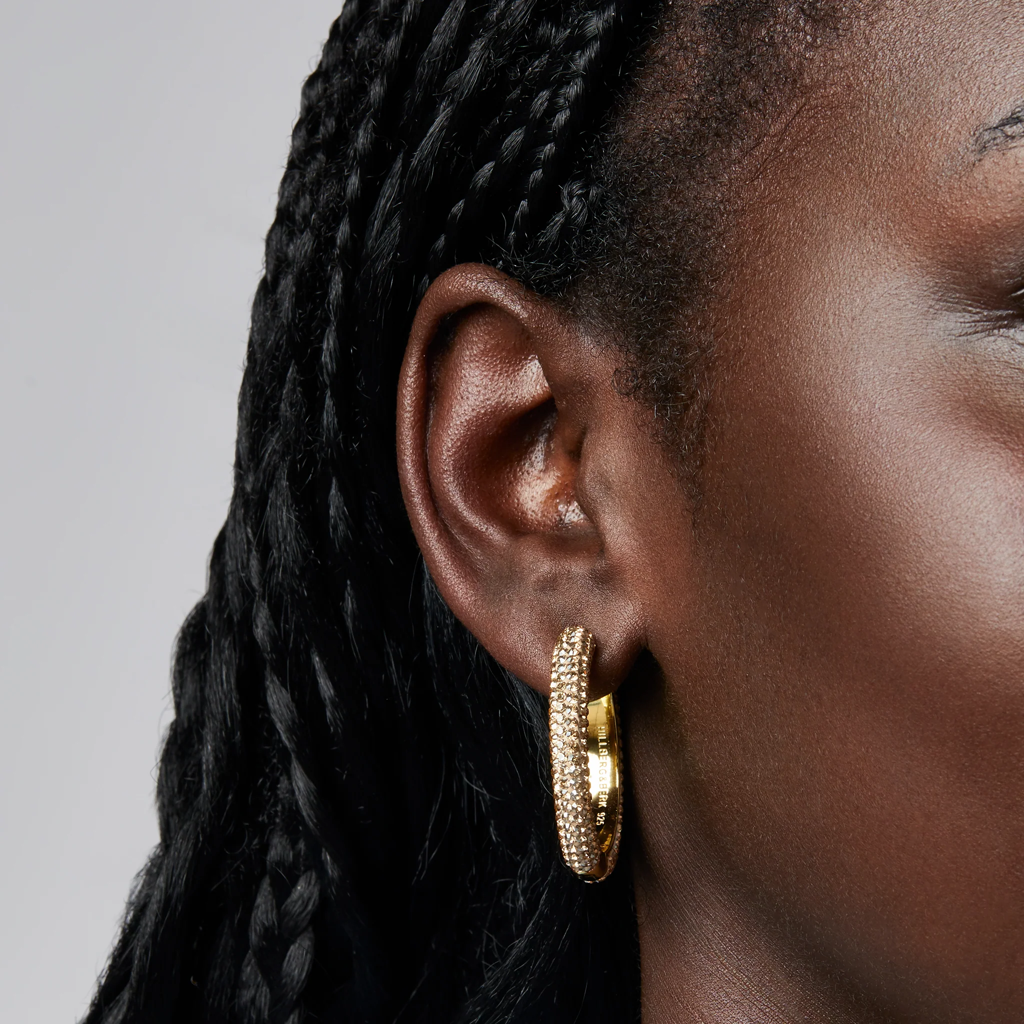 Large Sparkle Hoop Earrings - Image 3