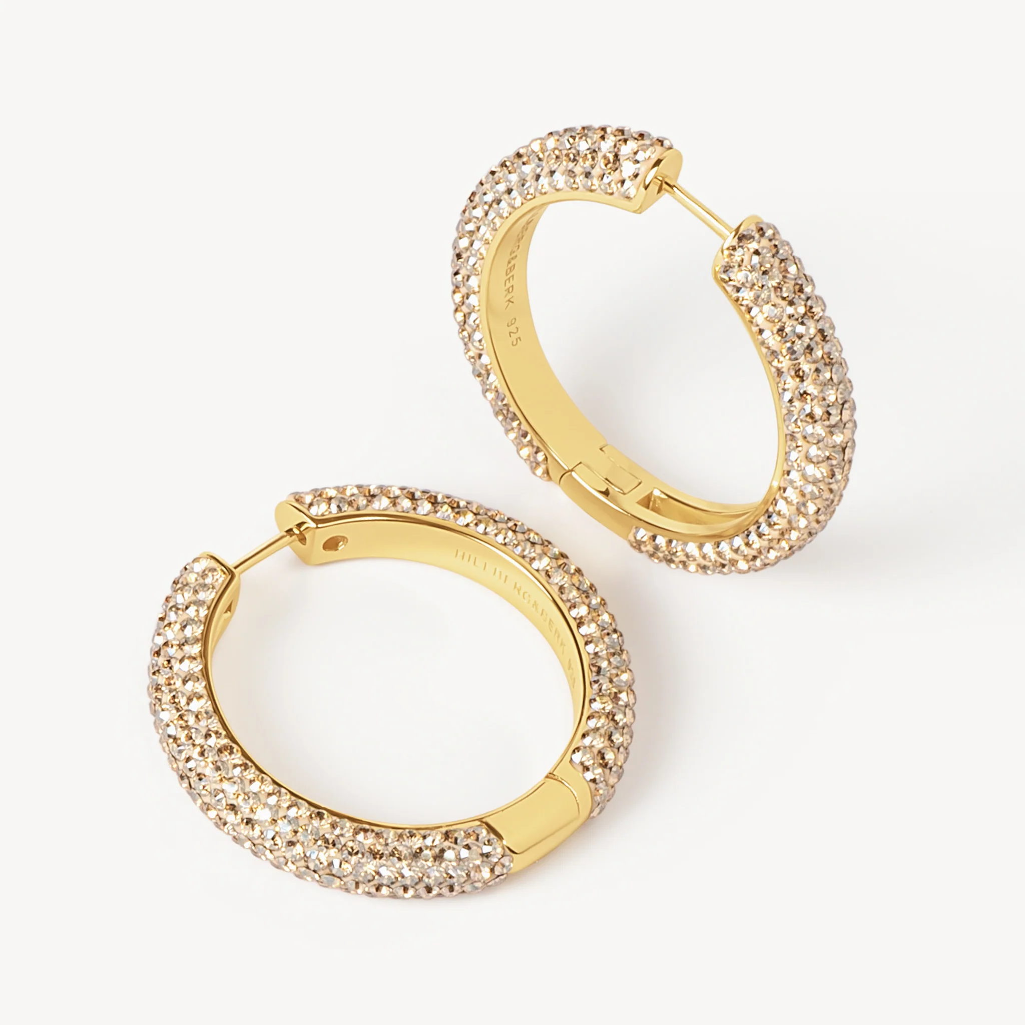 Large Sparkle Hoop Earrings - Image 4