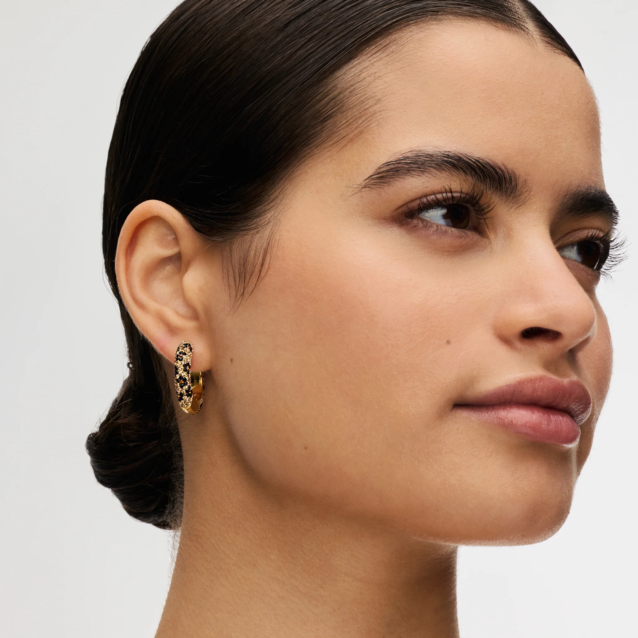 Medium Sparkle Hoop Earrings - Image 11