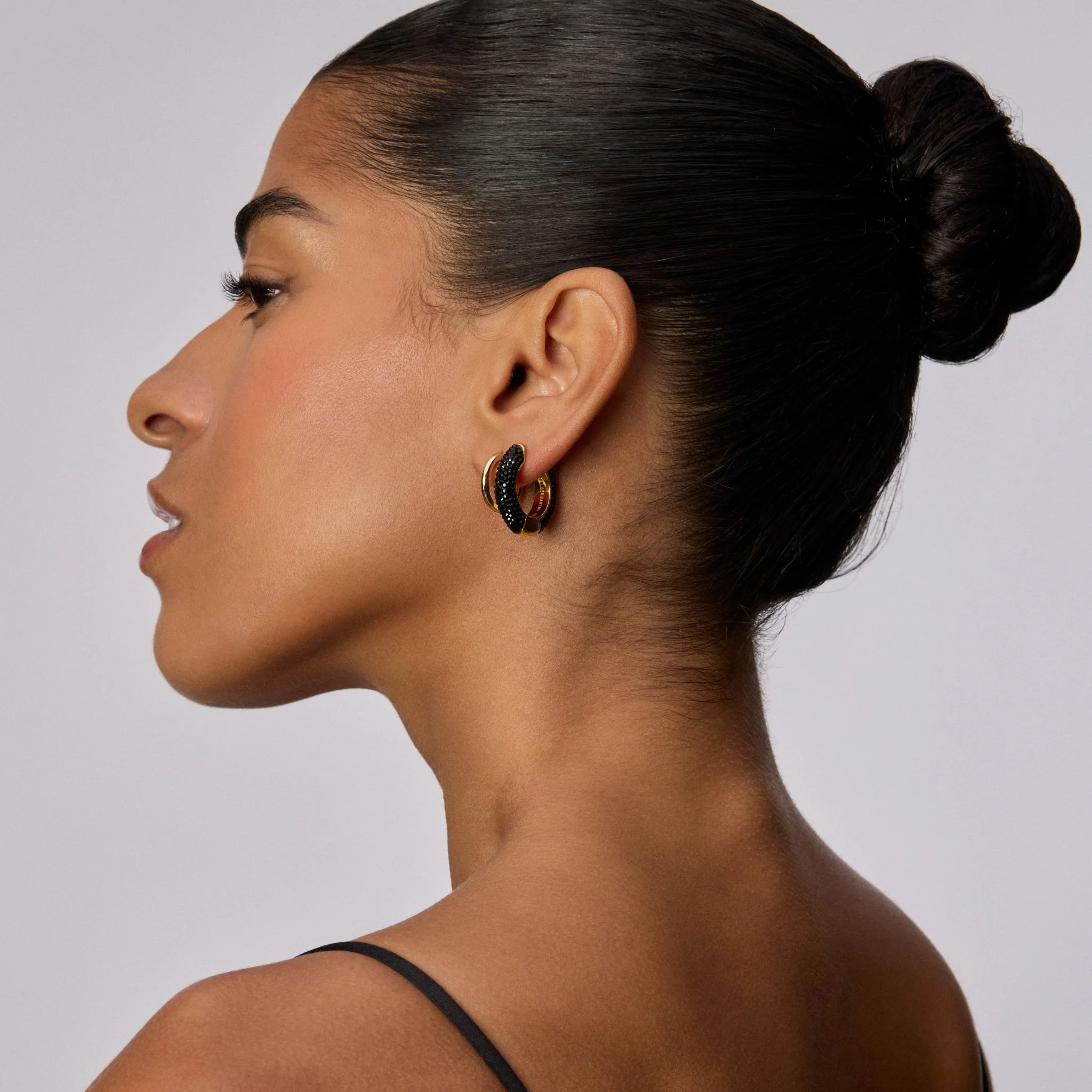 Medium Sparkle Hoop Earrings - Image 14