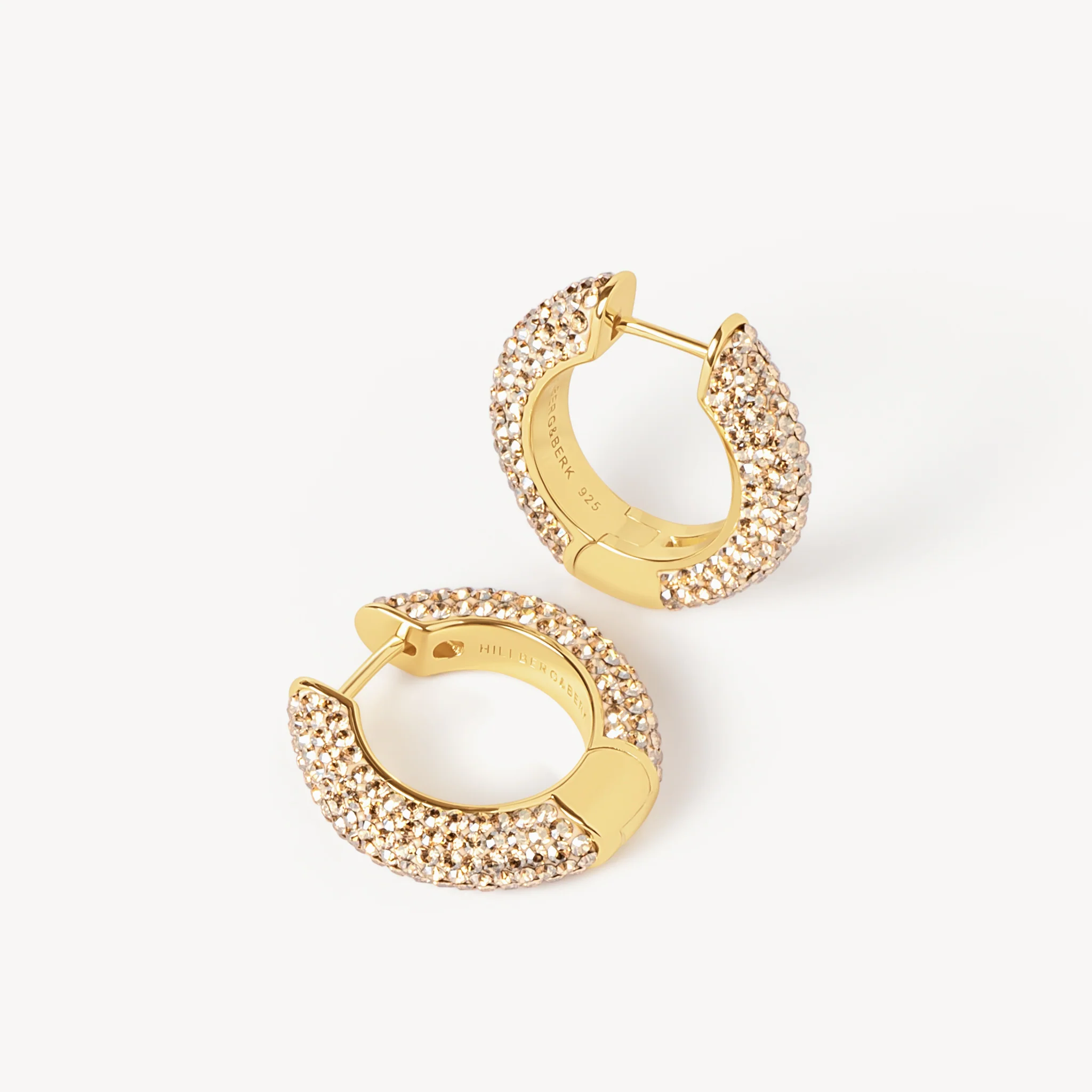 Medium Sparkle Hoop Earrings - Image 4