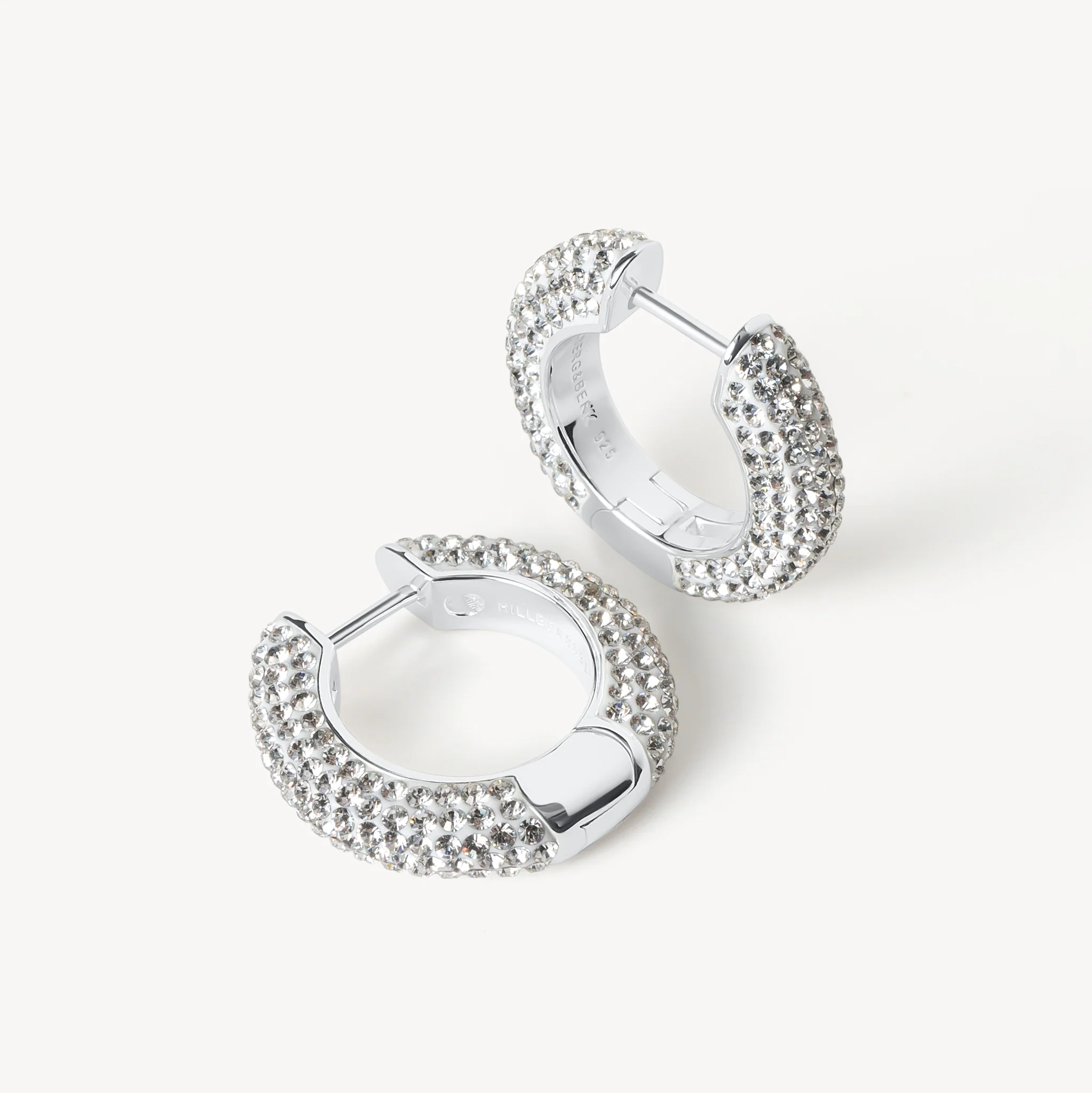Medium Sparkle Hoop Earrings - Image 7