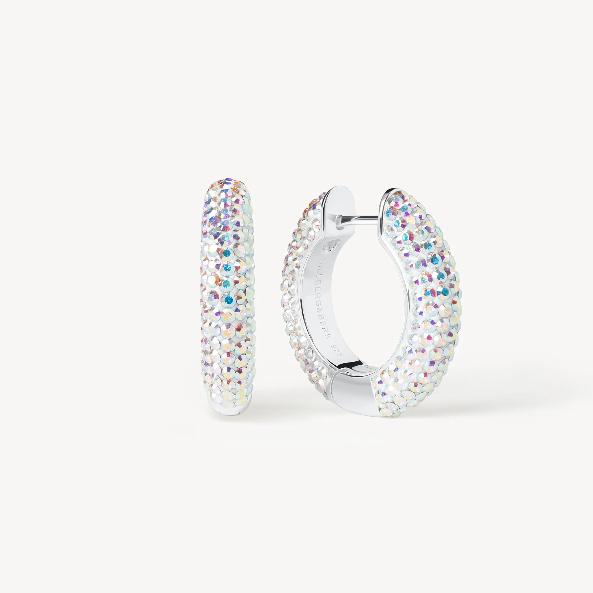Medium Sparkle Hoop Earrings - Image 8