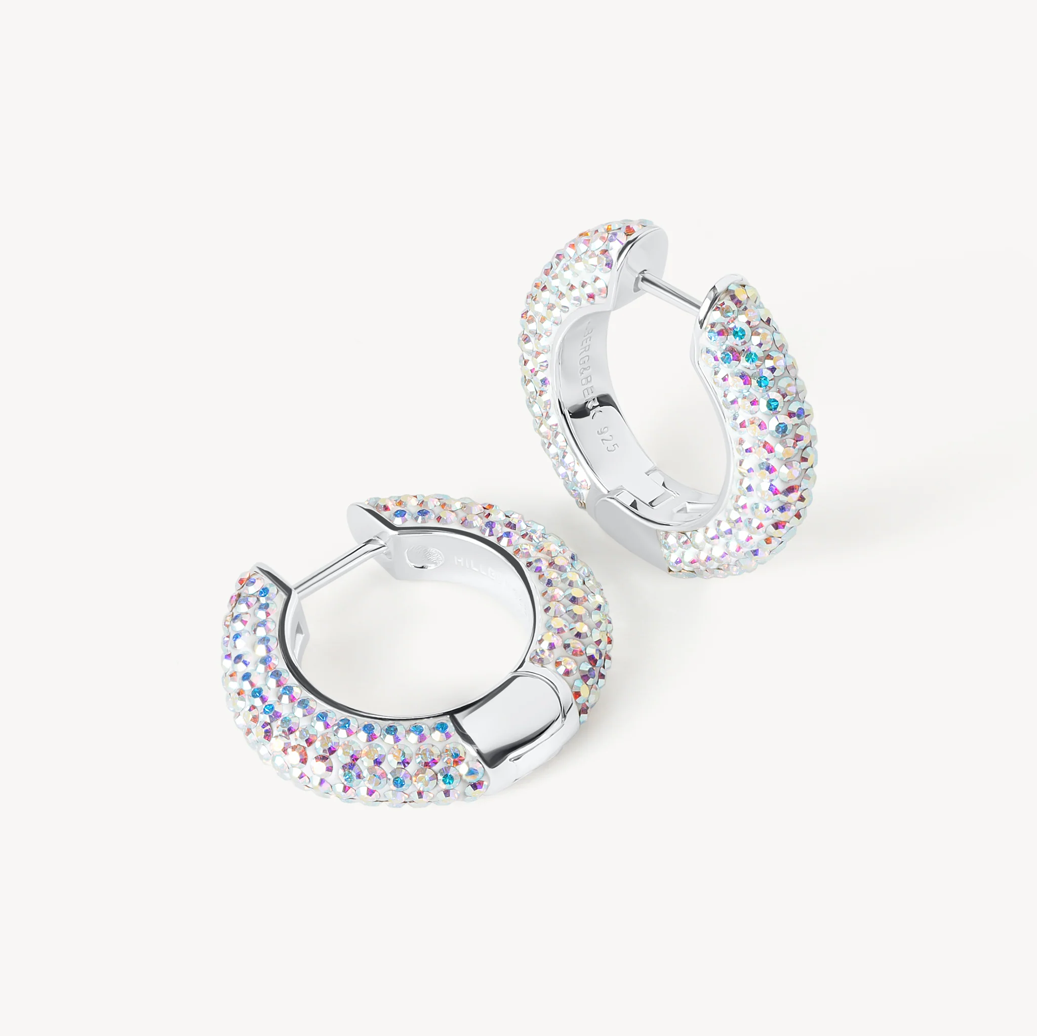 Medium Sparkle Hoop Earrings - Image 9
