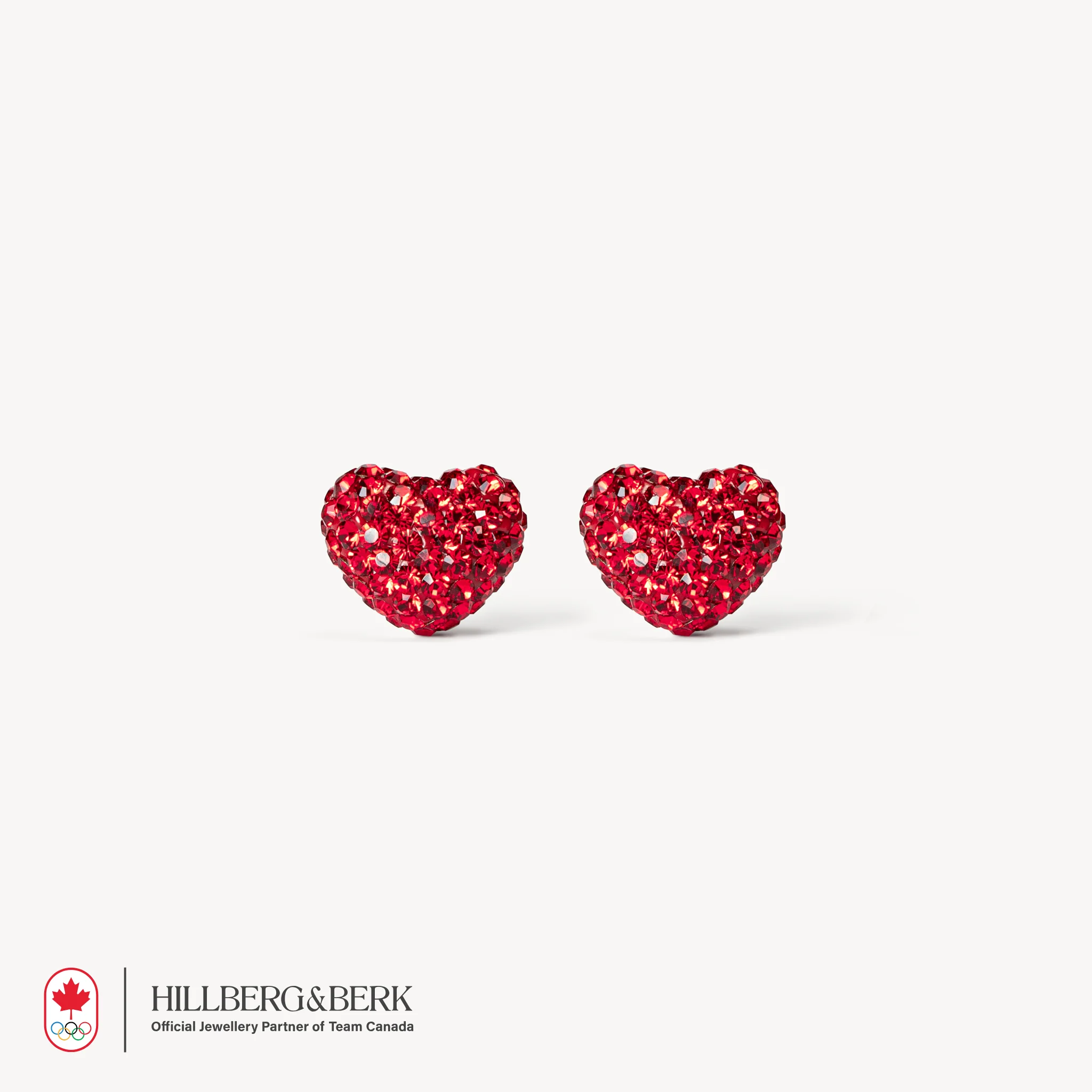 Team Canada Sparkle Heart Stud Earrings - Image 5