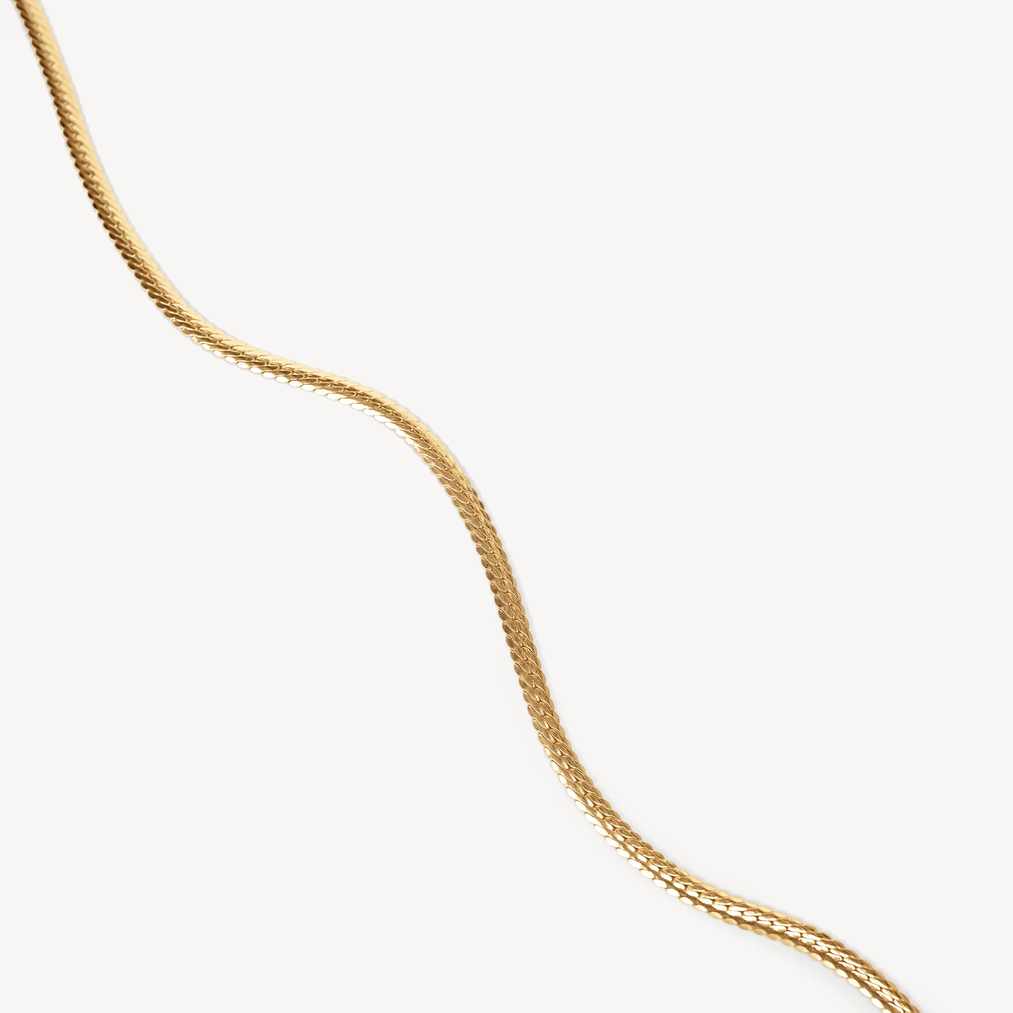 Thin Herringbone Chain Anklet - Image 3