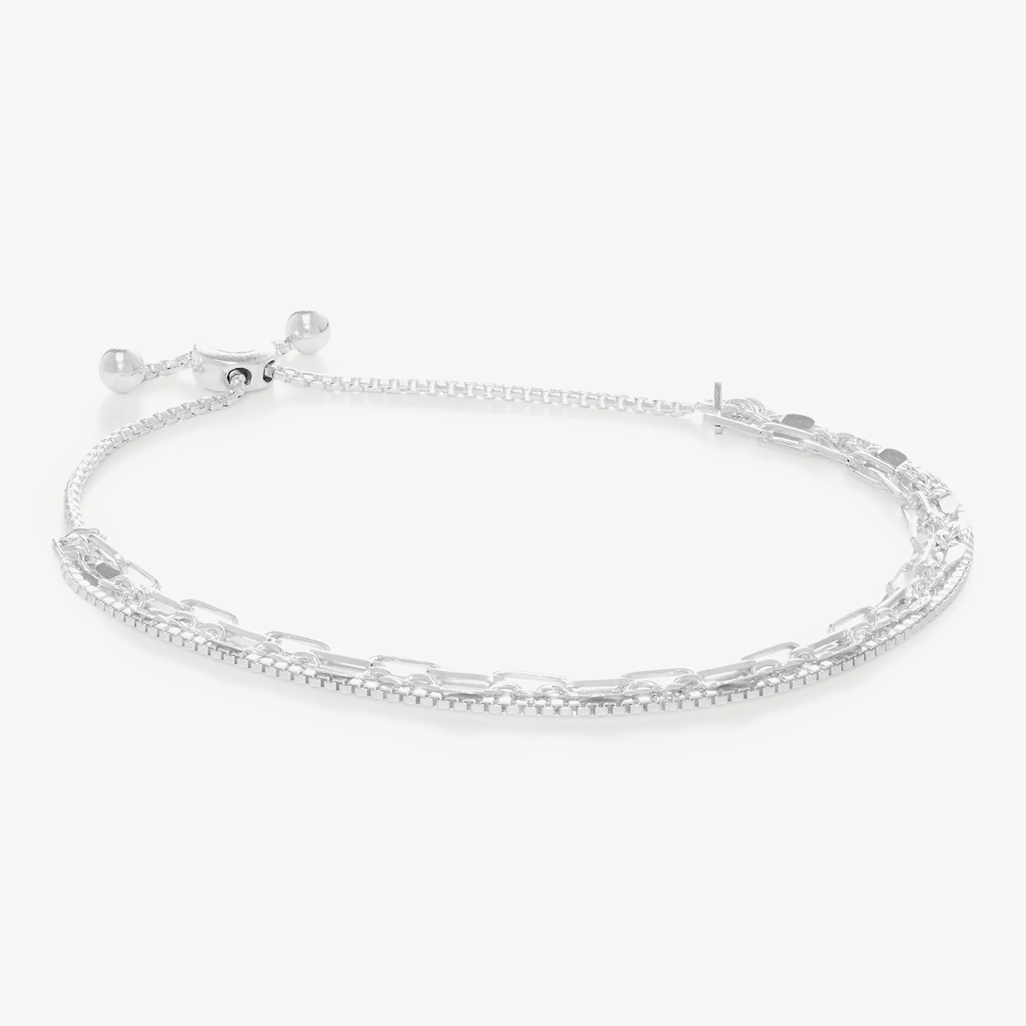 Chain Trio Strand Bracelet - Image 3